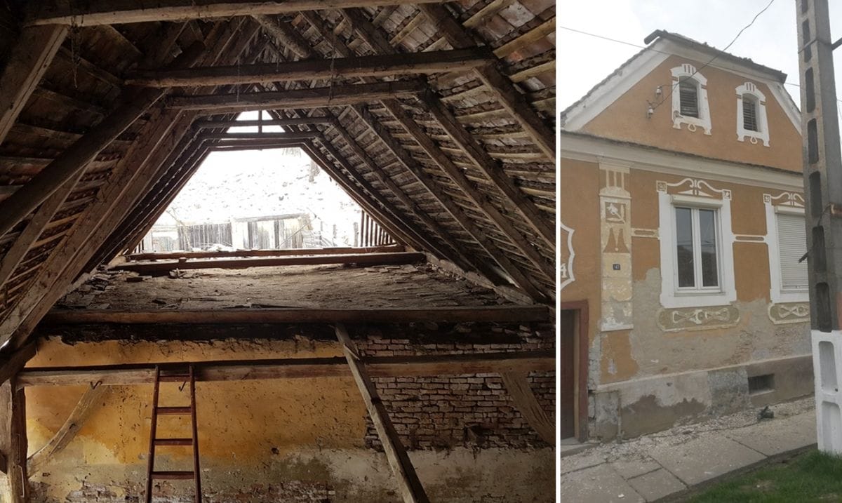 Casă săsească degradată