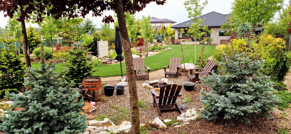 Loc pentru foc de tabără în grădină